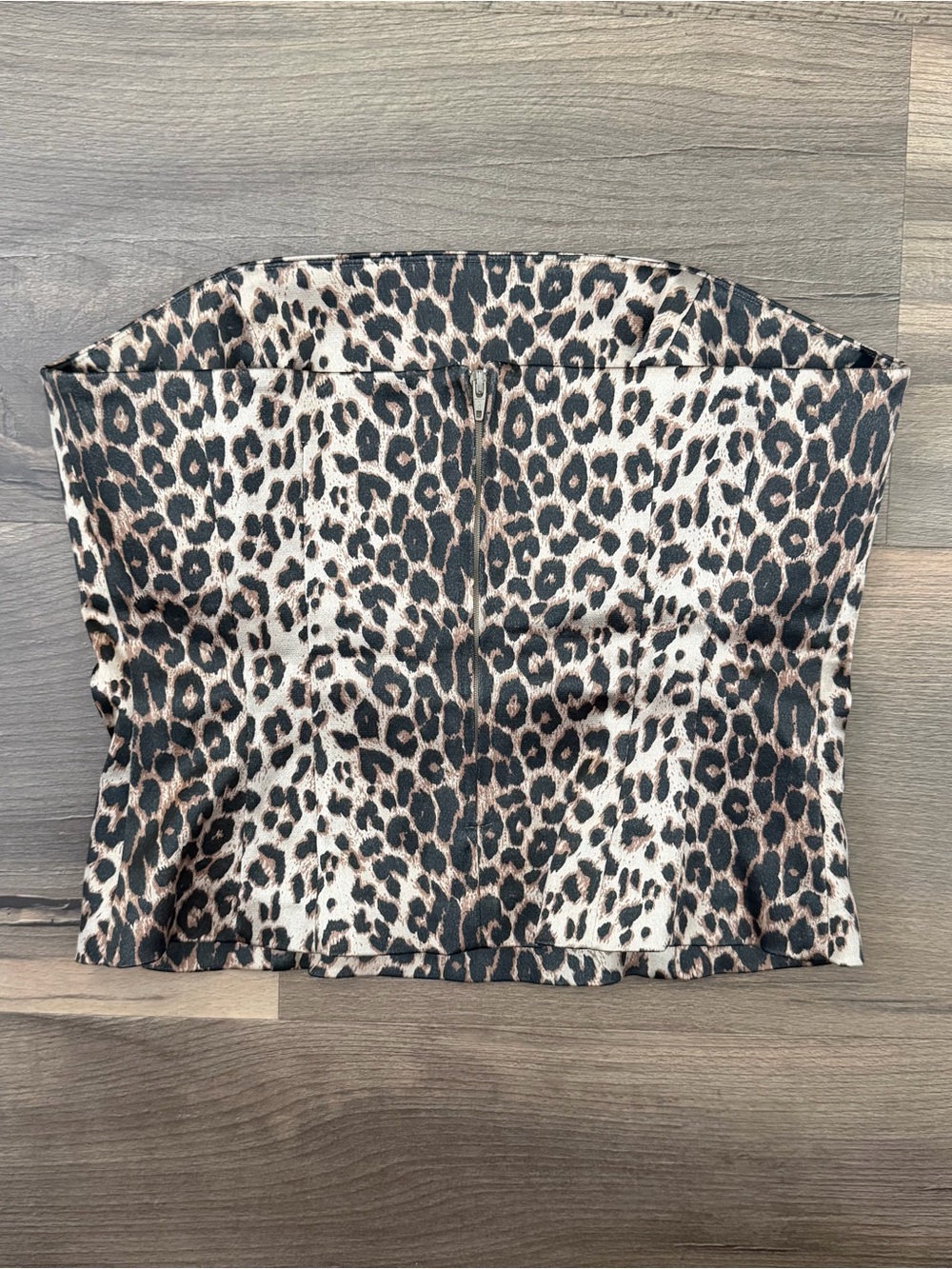 Vintage Maria Bianca Nero Strapless Leopard Print Bustier Top - Sz Small - Picture 9 of 10